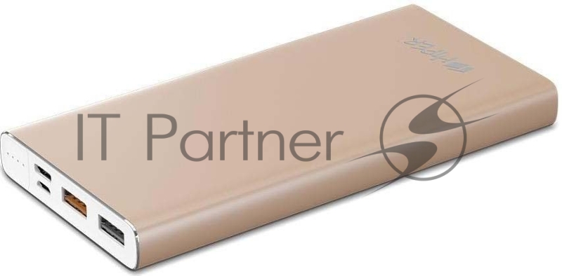 Мобильный аккумулятор Hiper MPX10000 Li-Pol 10000mAh 2.4A+3A+3A золотистый 2xUSB