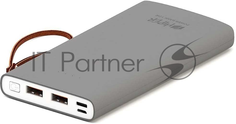 Аккумулятор HIPER Внешний аккумулятор HIPER TRAVEL10K Li-Pol 10000 mAh Soft-touch 3A+3A 2xUSB 1xType-C серый