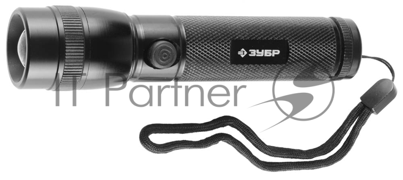 Фонарь ЗУБР 56202 эксперт ручной алюм. линза 3Вт LED 3хААА черный