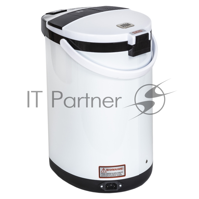 Термопот электрический, электронное управление, объем 5л, мощность 900 Вт, функция повторного кипячения, 2 способа подачи воды: автоматический и касанием чашки, вращение корпуса на 360 градусов, внутреннее покрытие 304 сталь.