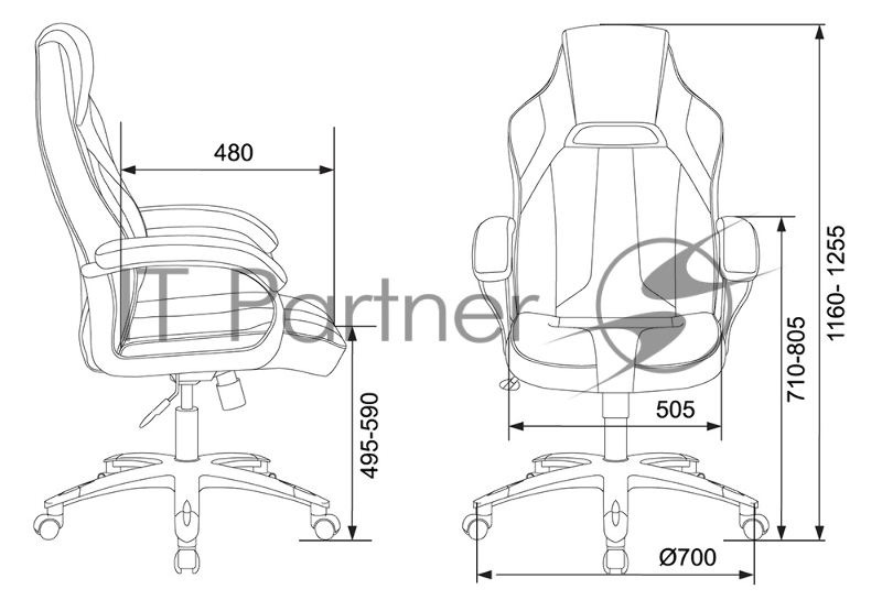 Кресло игровое Бюрократ VIKING 2 AERO BLUE черный/синий искусственная кожа