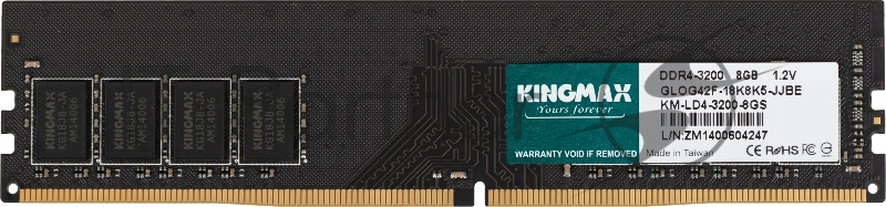 Память DDR4 8Gb 3200MHz Kingmax KM-LD4-3200-8GS OEM PC4-25600 CL22 DIMM 288-pin 1.2В