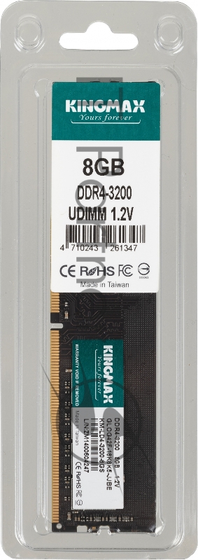 Память DDR4 8Gb 3200MHz Kingmax KM-LD4-3200-8GS OEM PC4-25600 CL22 DIMM 288-pin 1.2В