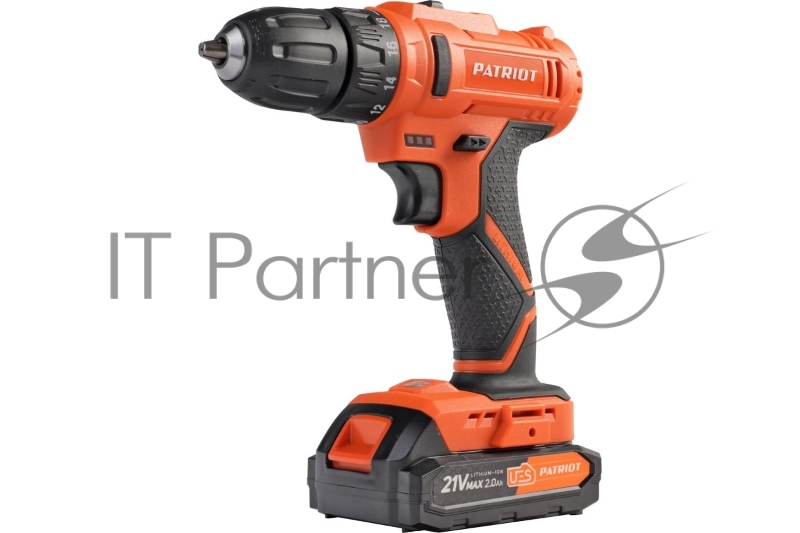 Дрель-шуруповерт аккумуляторная PATRIOT BR 189UES, Li-ion, 18В, 2,0Ач, 29Нм,(дерево / сталь) 20мм / 8мм, кейс