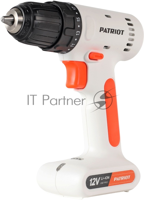 Дрель-шуруповерт аккумуляторная PATRIOT BR 113Li, 12В, 1.3Ач, 18Нм, 0-800об-мин