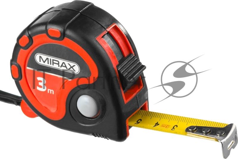 Рулетка MIRAX RX-3 3м / 16мм в двухкомпонентном пластиковом корпусе