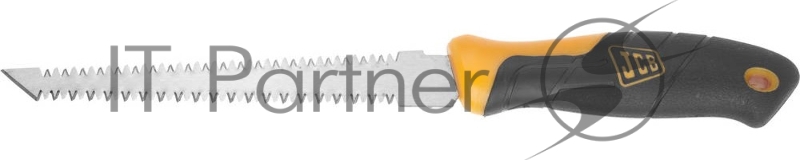 Пила JCB для гипсокартона, двусторонняя, 3-х гранные зубья, двухкомпонентная рукоятка, 150мм