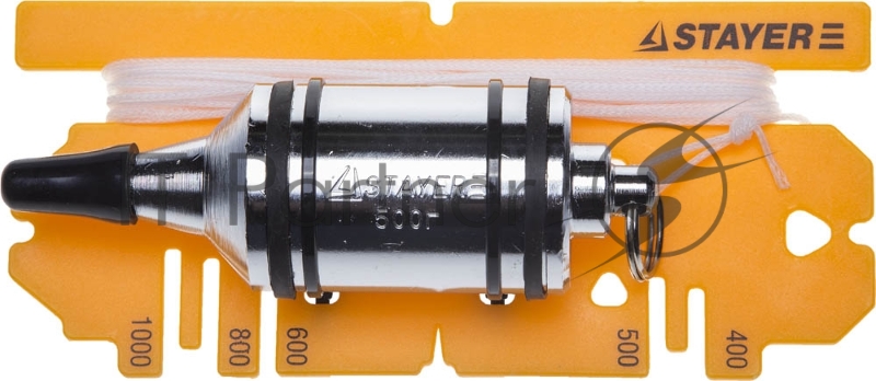 Отвес STAYER PROFI строительный со шнуром, с противоударными ободками, 500 г