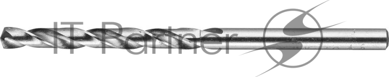 Сверло по металлу, ЗУБР 4.3х80мм, сталь Р6М5, класс А