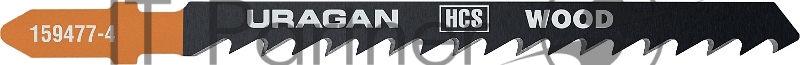 Полотна URAGAN, T244D, HCS, по дереву, фанере, ДСП, быстрый фигурный рез, T-хвост, шаг 4мм, 100/75мм, 2шт