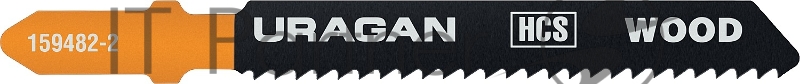 Полотна URAGAN, T119B, HCS, по дереву, фанере, ДСП, T-хвост., шаг 2мм, 75/50мм, 2шт