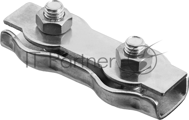 Зажим троса двойной, 6мм, 25 шт, оцинкованный, ЗУБР