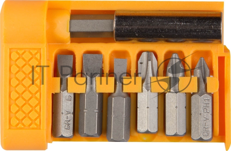 Набор STAYER STANDARD Биты с магнитным адаптером в плоском мини-боксе, 7 предметов