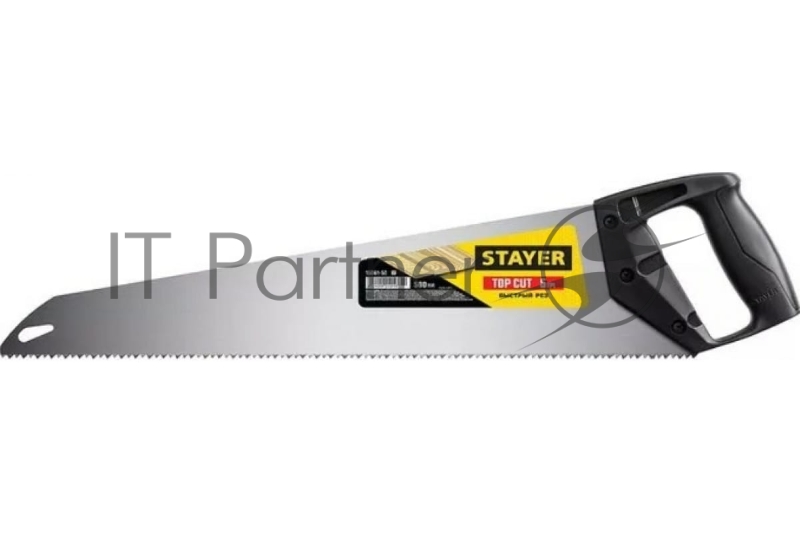 Ножовка ударопрочная (пила) TopCut 500 мм, 5 TPI, быстрый рез поперек волокон, для крупных и средних заготовок, STAYER