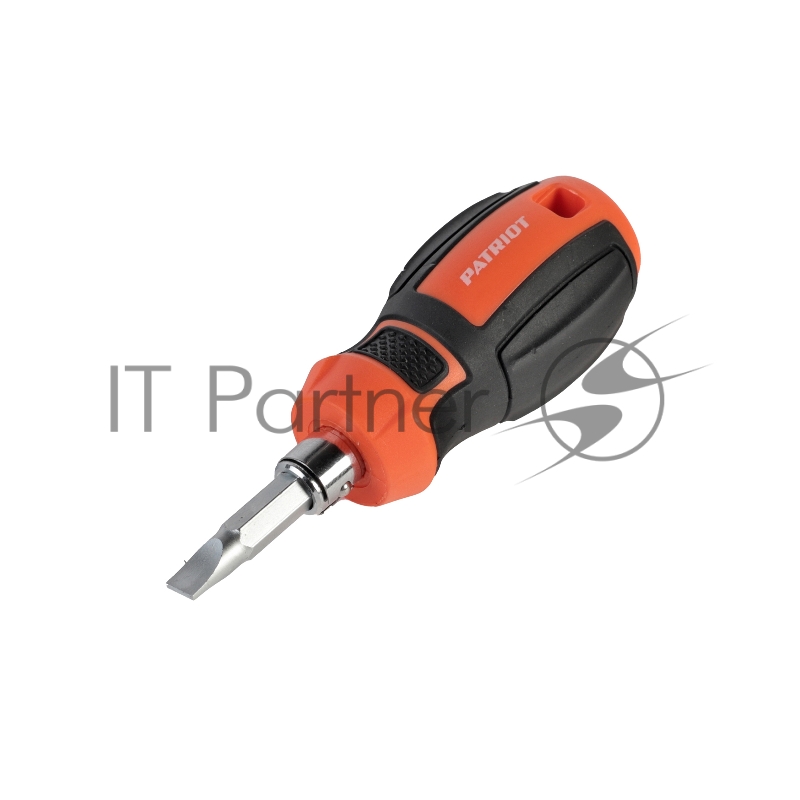 Отвертка Patriot с двусторонним стержнем, CR-V, PH2-SL6 x 38, 2-х компонентная рукоятка