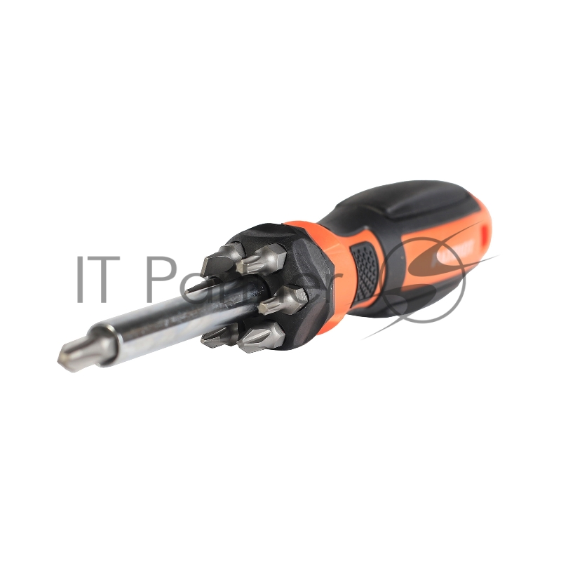 Отвертка-битодержатель Patriot SPS-8 с набором бит SL5мм,SL6мм,PH1,PH2,PH3,T15,T2 CR-V, двухкомпонентная рукоятка