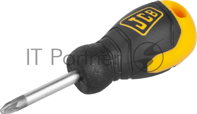 Отвертка JCB, хромомолибденовая сталь S2, двухкомпонентная рукоятка, магнитный наконечник, PZ №2х40мм
