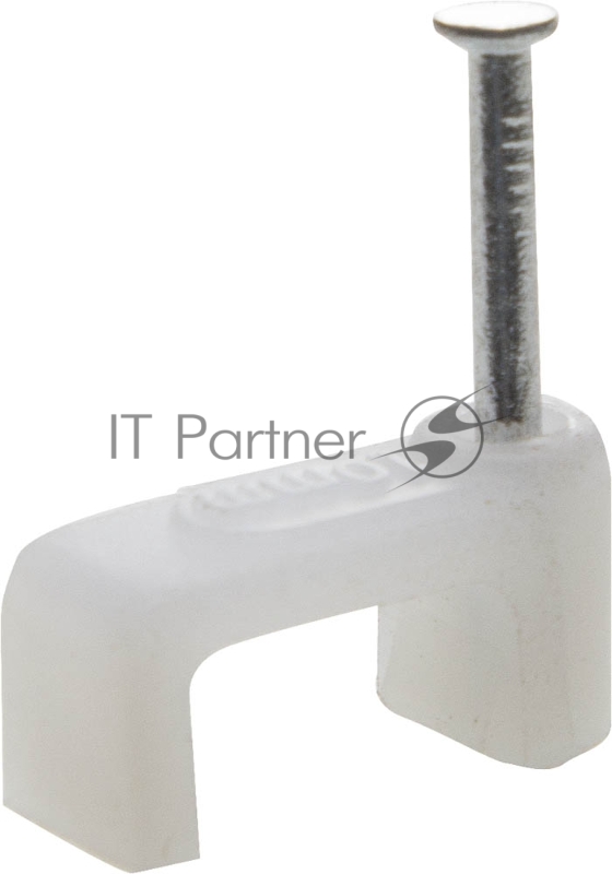 Скоба-держатель прямоугольная, 8 мм, 100 шт, с оцинкованным гвоздем, STAYER