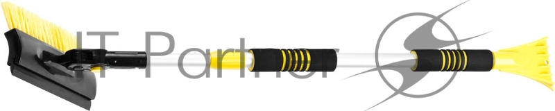Щетка-сметка автомобильная STAYER PROFI для снега, телескопическая, поворотная, со скребком и водосгоном, 980-1450мм