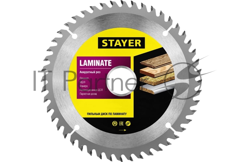 Диск пильный по ламинату, аккуратный рез STAYER LAMINATE 160 x 20/16мм 48T