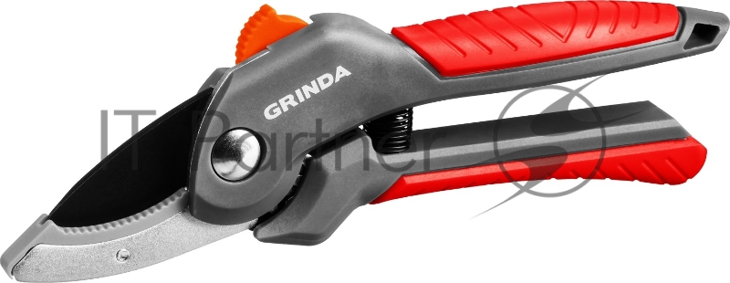 Секатор с двухкомпонентными рукоятками, контактный, 200 мм, GRINDA G-24