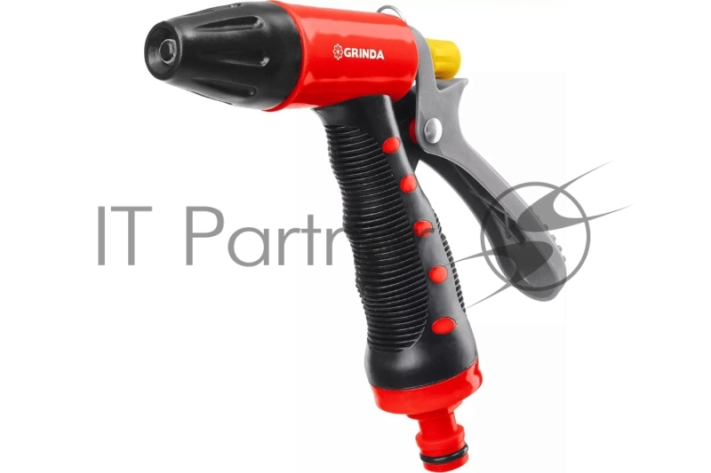 Пистолет поливочный GRINDA T-R, плавная регулировка, курок сзади, пластиковый с TPR