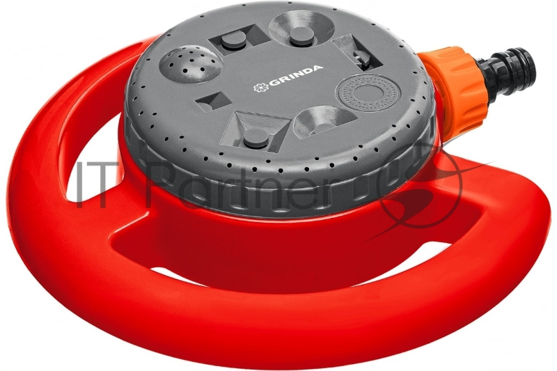 Распылитель стационарный GRINDA GF-8, 64 м2 полив, на облегченной подставке, пластиковый