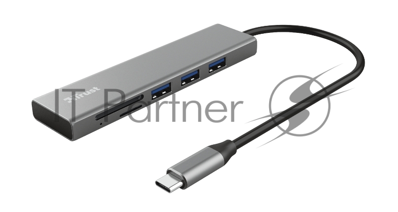 Концентратор скоростной и кардридер USB-c Trust HALYX (арт. 24191)