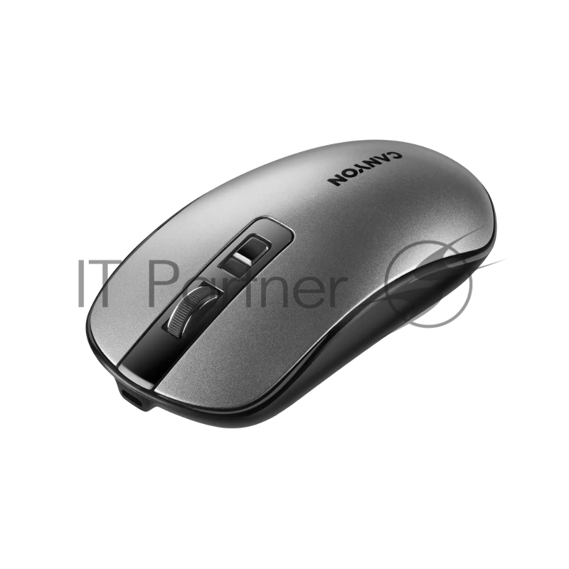 Мышь 2.4GHz Wireless Rechargeable Mouse with Pixart sensor, 4keys, Silent switch for right/left keys,DPI: 800/1200/1600, Max. usage 50 hours for one time full charged, 300mAh Li-poly battery, Dark grey, cable length 0.6m, 116.4*63.3*32.3mm, 0.075kg
