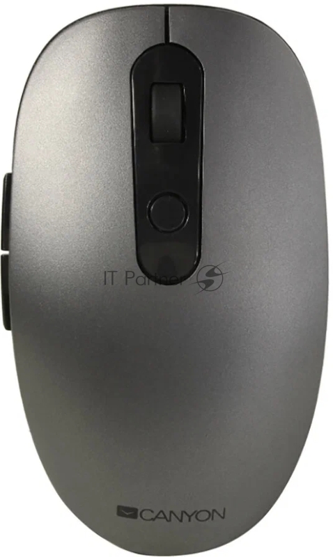 Мышь Canyon 2 in 1 Wireless optical mouse with 6 buttons, DPI 800/1000/1200/1500, 2 mode(BT/ 2.4GHz), Battery AA*1pcs, Grey, 65.4*112.25*32.3mm, 0.092kg