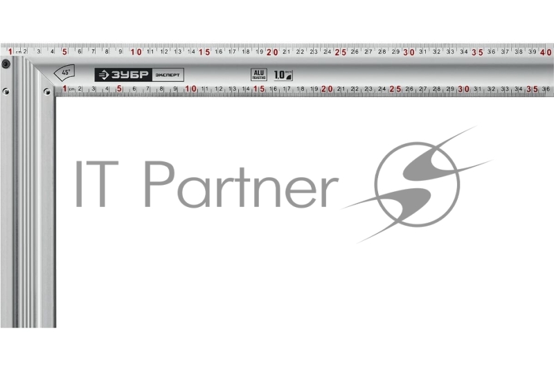 Угольник ЗУБР ЭКСПЕРТ 400 мм жесткий столярный с усиленным алюминиевым полотном