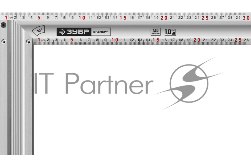 Угольник ЗУБР ЭКСПЕРТ 300 мм жесткий столярный с усиленным алюминиевым полотном