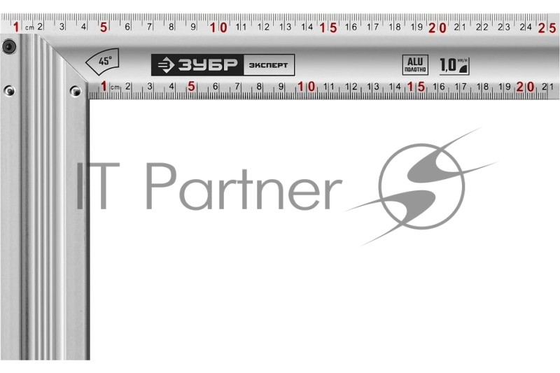 Угольник ЗУБР ЭКСПЕРТ 250 мм жесткий столярный с усиленным алюминиевым полотном