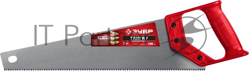 Ножовка универсальная (пила) ТАЙГА-7 400мм,7TPI, закаленный зуб, рез вдоль и поперек волокон, для средних заготовок, фанеры, ДСП, МДФ, ЗУБР