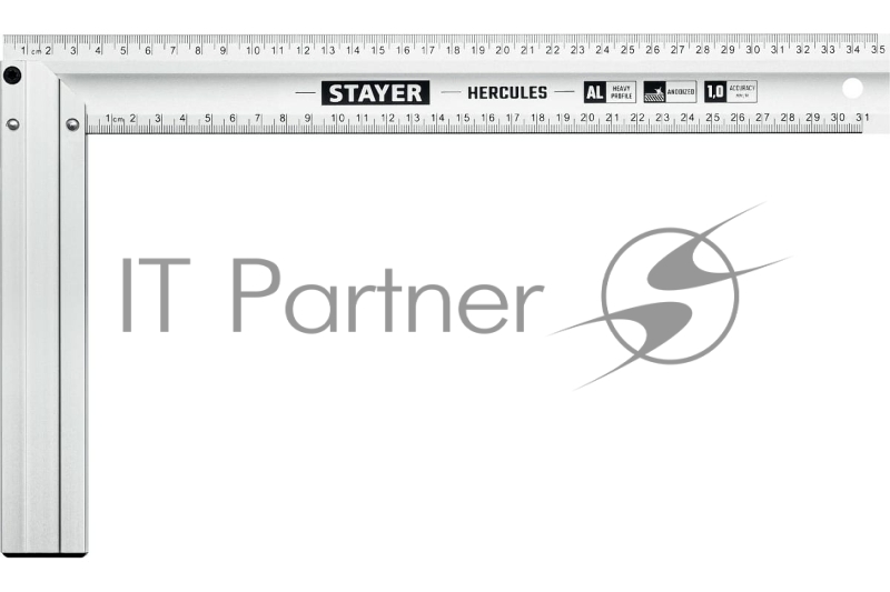 Жесткий столярный угольник с усиленным алюминиевым полотном STAYER HERCULES 350 мм