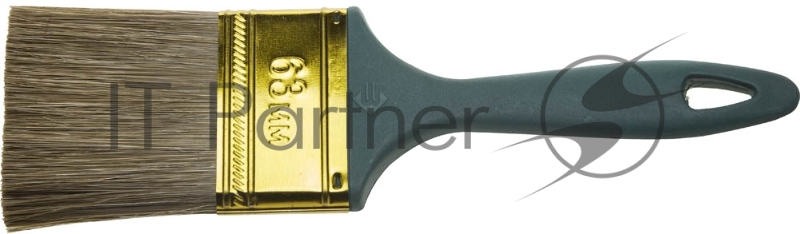 Кисть ЗУБР КП-14 плоская, смешанная щетина, пластмассовая рукоятка, 63мм