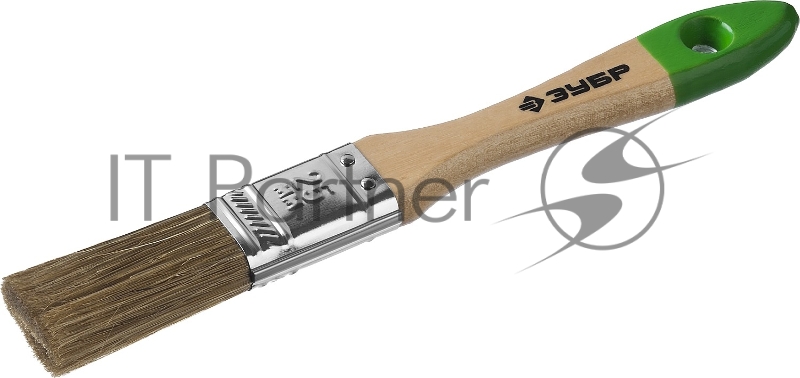 Кисть плоская ЗУБР ЛАЗУРЬ-МАСТЕР, смешанная щетина, деревянная ручка, 25мм