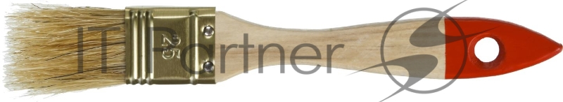 Кисть плоская ЗУБР УНИВЕРСАЛ-ОПТИМА, светлая щетина, деревянная ручка, 25мм