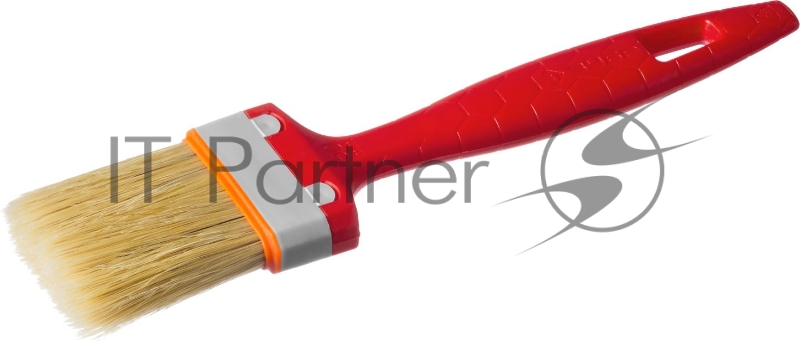Кисть плоская ЗУБРУНИВЕРСАЛ-СТАНДАРТ, натуральная щетина, пластмассовая ручка, 2/50мм