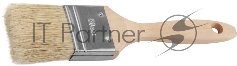 Кисть плоская ЗУБР УНИВЕРСАЛ-ЭКСПЕРТ, светлая натуральная щетина, деревянная ручка, 2/50мм