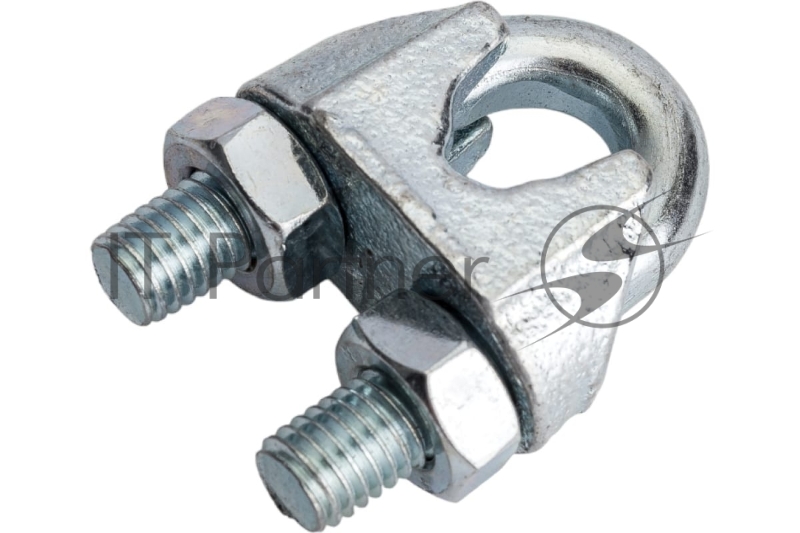 Зажим троса DIN 741, 13мм, 2 шт, оцинкованный, ЗУБР Профессионал