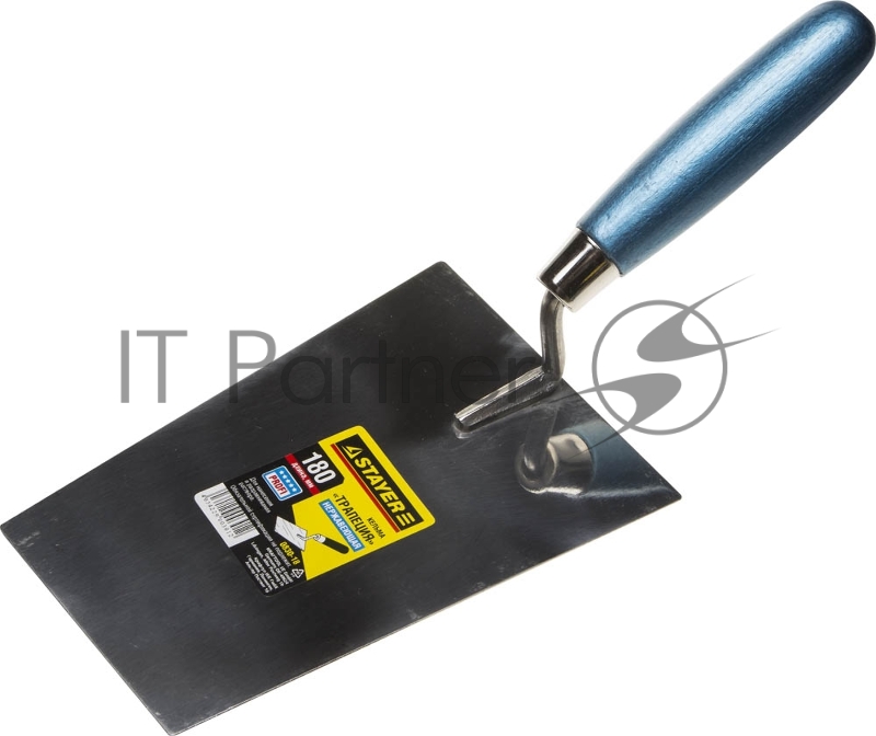 Кельма STAYER PROFI, трапеция, нержавеющее полотно, деревянная рукоятка, 180мм