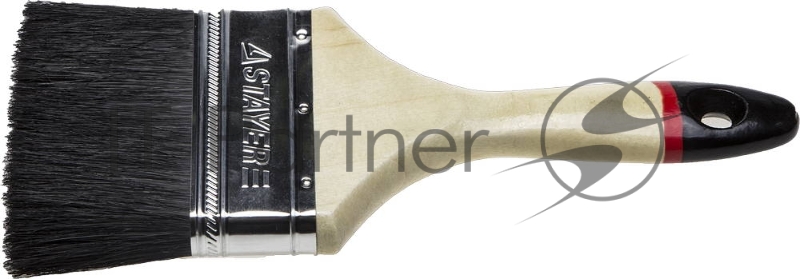 Кисть плоская STAYER UNIVERSAL-EURO, чёрная натуральная щетина, деревянная ручка, 100мм