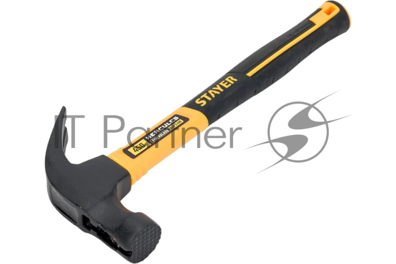 Молоток-гвоздодёр столярный с фиберглассовой рукояткой STAYER Hercules-M 450 г