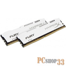 Модуль памяти Kingston DDR4 DIMM 32GB Kit 2x16Gb HX424C15FWK2/32 {PC4-19200, 2400MHz, CL15, HyperX Fury White}