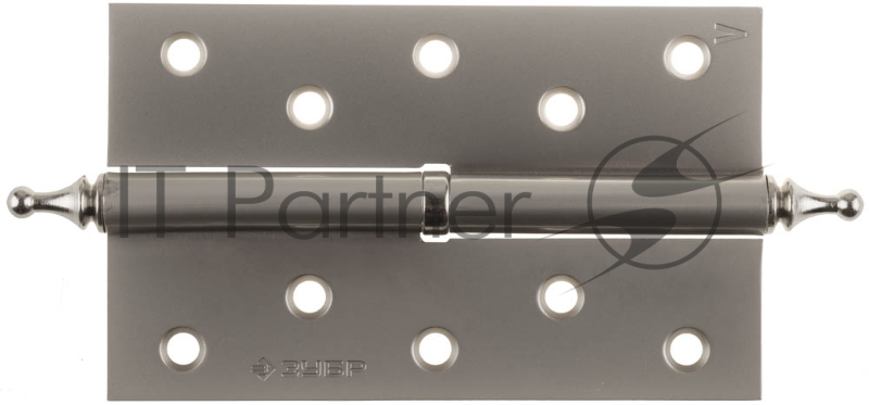 Петля дверная разъемная ЗУБР ЭКСПЕРТ, 1 подшипник, цвет мат. никель (PN), левая, с крепежом, 125х75х2,5мм,2шт