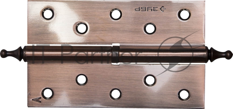 Петля дверная разъемная ЗУБР ЭКСПЕРТ, 1 подшипник, цвет ст. медь (AC), левая, с крепежом, 125х75х2,5мм, 2 шт