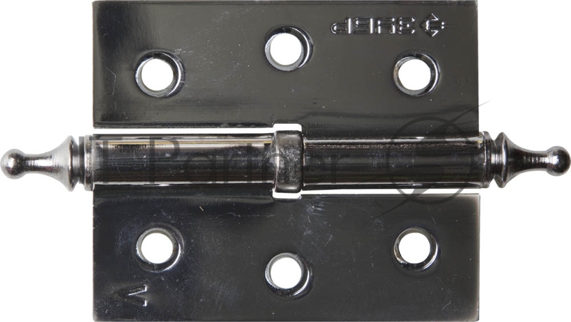 Петля дверная разъемная ЗУБР ЭКСПЕРТ, 1 подшипник, цвет хром (CP), левая, с крепежом, 75х63х2,5мм, 2 шт