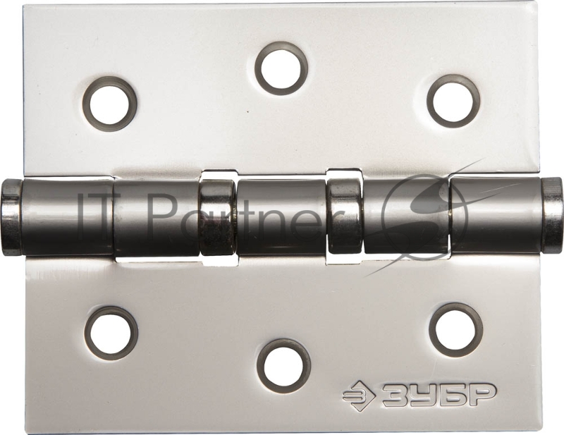 Петля универсальная ЗУБР ЭКСПЕРТ, 2 подшипника, цвет мат. никель (PN), с крепежом, 75х63х2,5мм, 2 шт