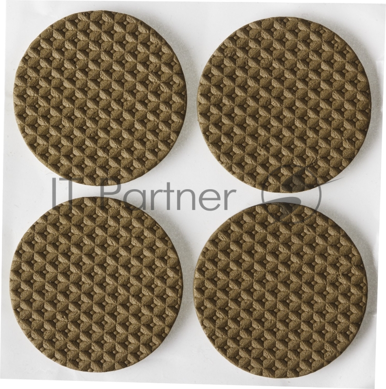 Накладки STAYER COMFORT на мебельные ножки, самоклеящиеся, ЭВА, коричневые, круглые - диаметр 35 мм, 4 шт